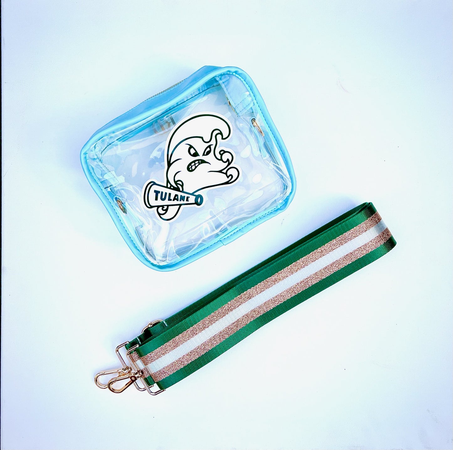 Brighton Bag / Blue / Wave White / Green & White Fender Strap