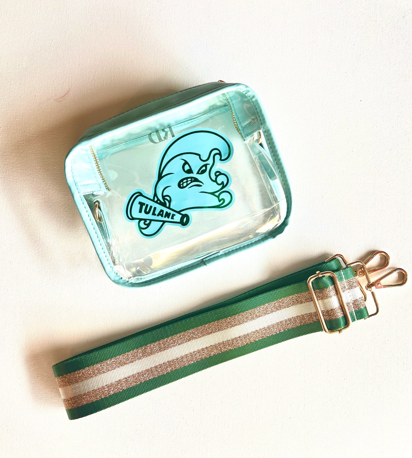 Brighton Bag / Blue / Wave Blue / Green & White Fender Strap