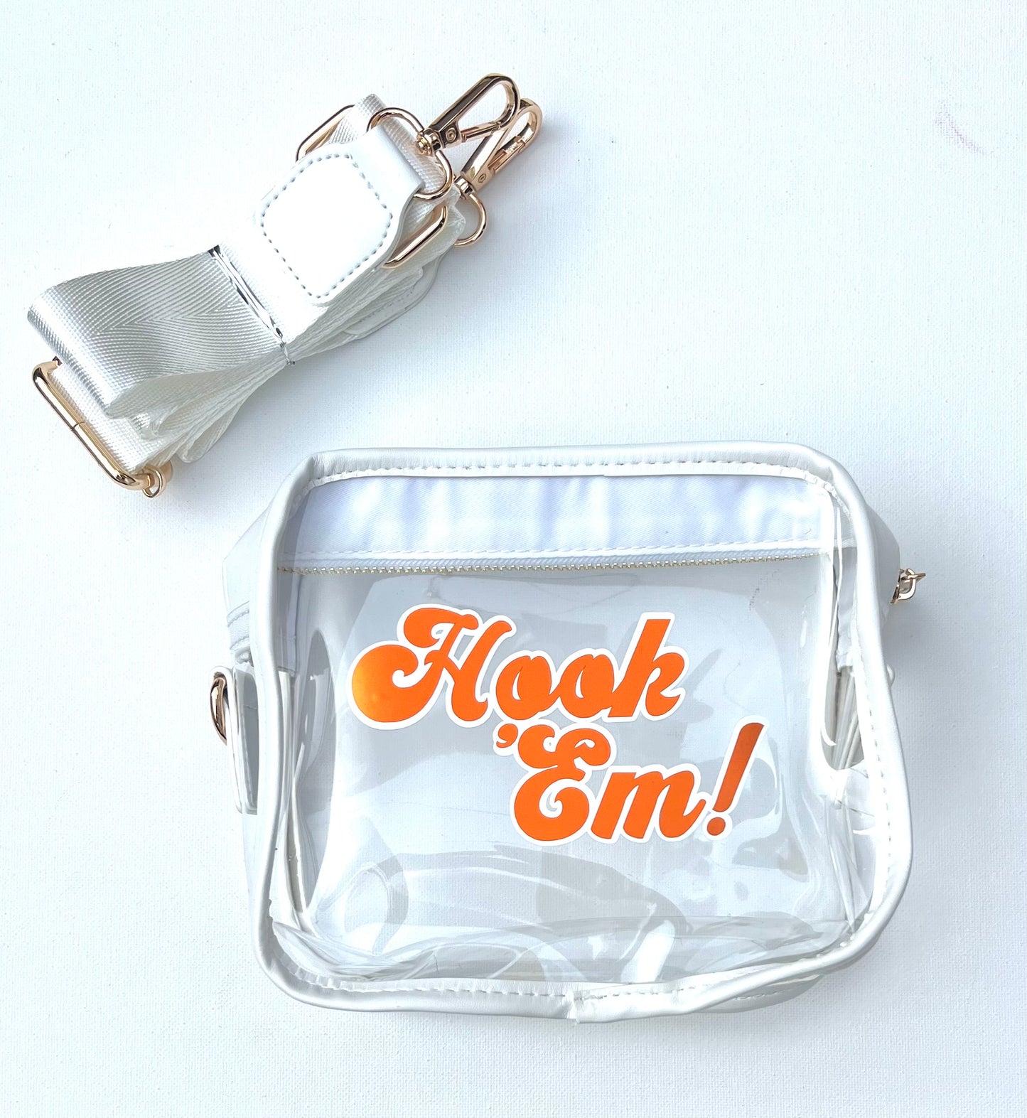 Brighton Bag / White / UT / Hook "Em!