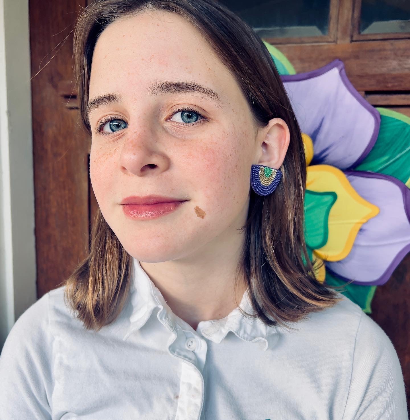 Mardi Gras Bunting Earings