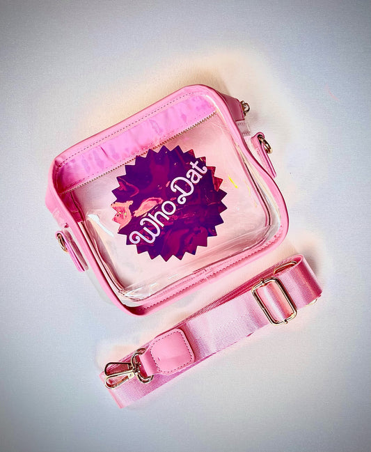 Brighton Bag / Pink / "Who Dat" Pink / Barbie font